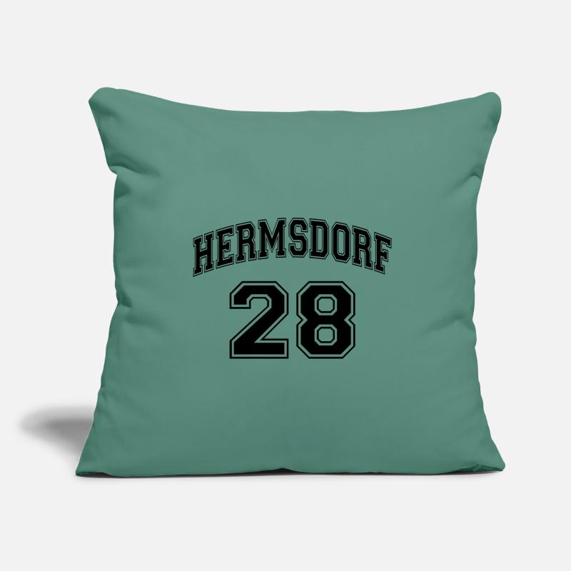 HERMSDORF 28 Nostalgia Design Code postal du quartier de Berlin Housse de coussin décorative 45 x 45 cm