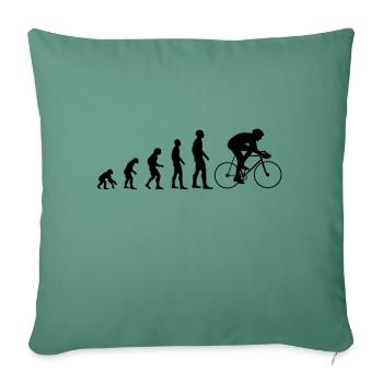 Evolution Rennrad - Sofakissenbezug 45 x 45 cm - Tanngrün - Vorne