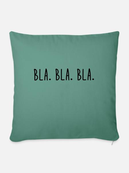 Bla. Bla. Bla. - Sofakissenbezug 45 x 45 cm - Tanngrün