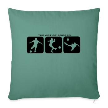 Football Maillot de football Sport Football but Fun - Housse de coussin décorative 45 x 45 cm - vert sapin - Devant