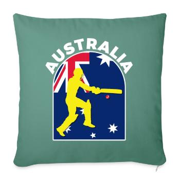 Australia Cricket Batsman Australia Flag - Sofa pillowcase 17,3'' x 17,3'' (45 x 45 cm) - cypress green - Front