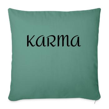Karma - Housse de coussin décorative 45 x 45 cm - vert sapin - Devant