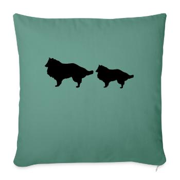 Canine - Housse de coussin décorative 45 x 45 cm - vert sapin - Devant
