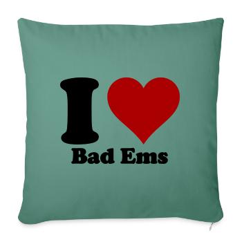 I Love Bad Ems - Sofa pillowcase 17,3'' x 17,3'' (45 x 45 cm) - cypress green - Front