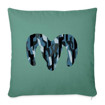 Camouflage de mouflon d’Amérique – Pure Wilderness - Housse de coussin décorative 45 x 45 cm - vert sapin - Devant