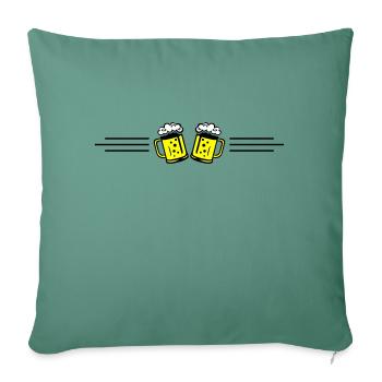 Beer Line Icon - Sofa pillowcase 17,3'' x 17,3'' (45 x 45 cm) - cypress green - Front