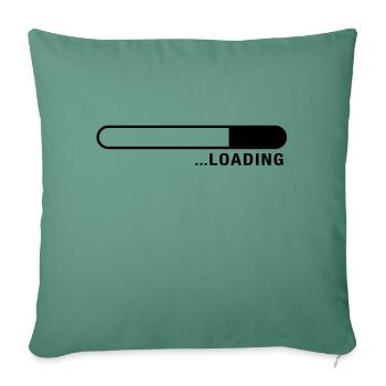 loading_balken_f1_ - Housse de coussin décorative 45 x 45 cm - vert sapin - Devant