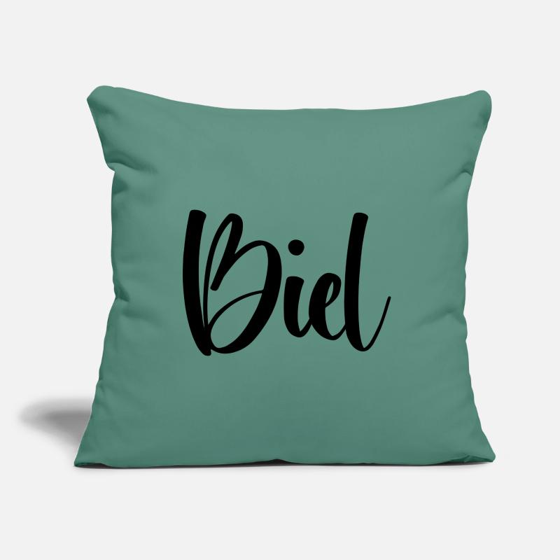 Nom - Bienne Housse de coussin décorative 45 x 45 cm