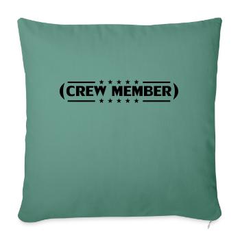 Crew Member Stars Design - Housse de coussin décorative 45 x 45 cm - vert sapin - Devant