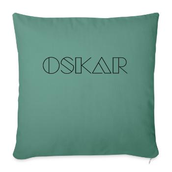 Name Oskar Modern Schwarz - Sofa pillowcase 17,3'' x 17,3'' (45 x 45 cm) - cypress green - Front