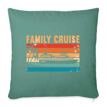 Family Cruise - Sofa pillowcase 17,3'' x 17,3'' (45 x 45 cm) - cypress green - Front