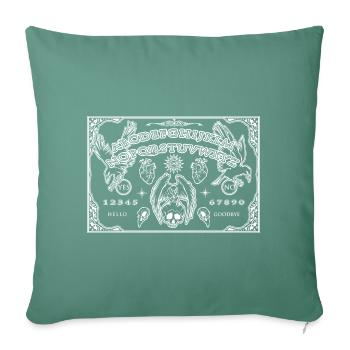 Spirit board & Planchette Halloween raven - Sofa pillowcase 17,3'' x 17,3'' (45 x 45 cm) - cypress green - Front