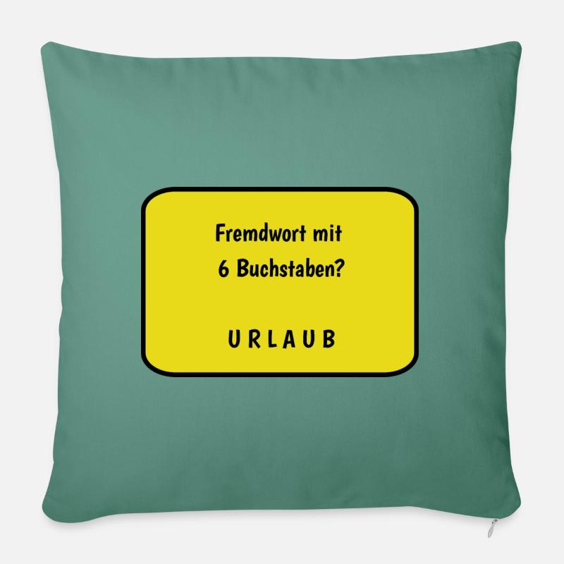 Urlaub - Sofakissenbezug 45 x 45 cm - Tanngrün