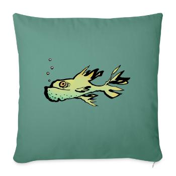 Fisch - Sofakissenbezug 45 x 45 cm - Tanngrün - Vorne