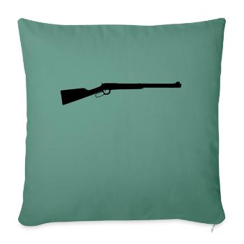 lever action rifle western - Sofa pillowcase 17,3'' x 17,3'' (45 x 45 cm) - cypress green - Front