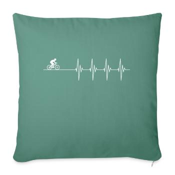 Cyclist's lifeline - Sofa pillowcase 17,3'' x 17,3'' (45 x 45 cm) - cypress green - Front