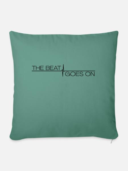 The Beat goes on Musik Mixer DJ - Sofakissenbezug 45 x 45 cm - Tanngrün