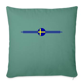 Sweden Flag Flag - Sofa pillowcase 17,3'' x 17,3'' (45 x 45 cm) - cypress green - Front