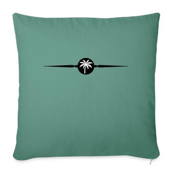 Palm Tree Symbol Line - Sofa pillowcase 17,3'' x 17,3'' (45 x 45 cm) - cypress green - Front