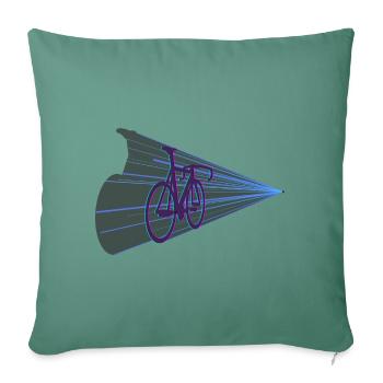 Futuristic Warping Bicycle Defying Physics - Sofa pillowcase 17,3'' x 17,3'' (45 x 45 cm) - cypress green - Front