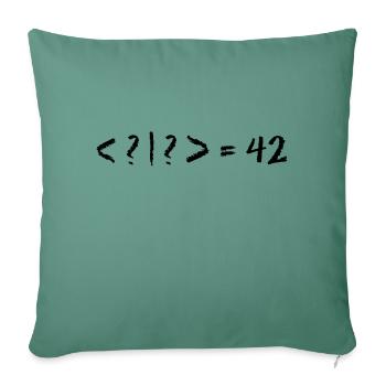 Meilleur Quantum Joke jamais: Bra-Ket = 42 - Housse de coussin décorative 45 x 45 cm - vert sapin - Devant
