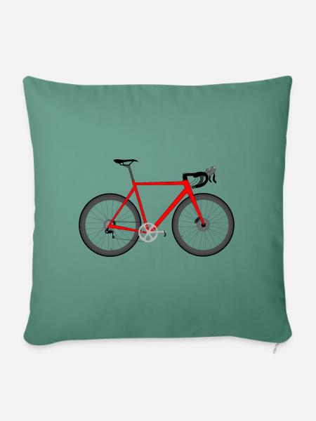 Samsi-Shirts Rennrad rot - Sofakissenbezug 45 x 45 cm - Tanngrün