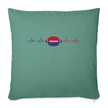 FoundLux New Design, US American Football - Sofa pillowcase 17,3'' x 17,3'' (45 x 45 cm) - cypress green - Front