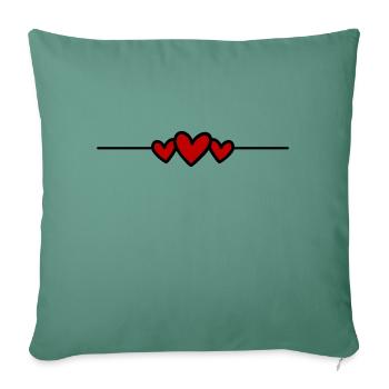 Heart Line Icon - Sofa pillowcase 17,3'' x 17,3'' (45 x 45 cm) - cypress green - Front