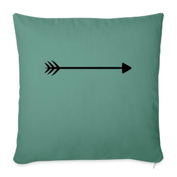 Right arrow at the top left at the bottom - Sofa pillowcase 17,3'' x 17,3'' (45 x 45 cm) - cypress green - Front