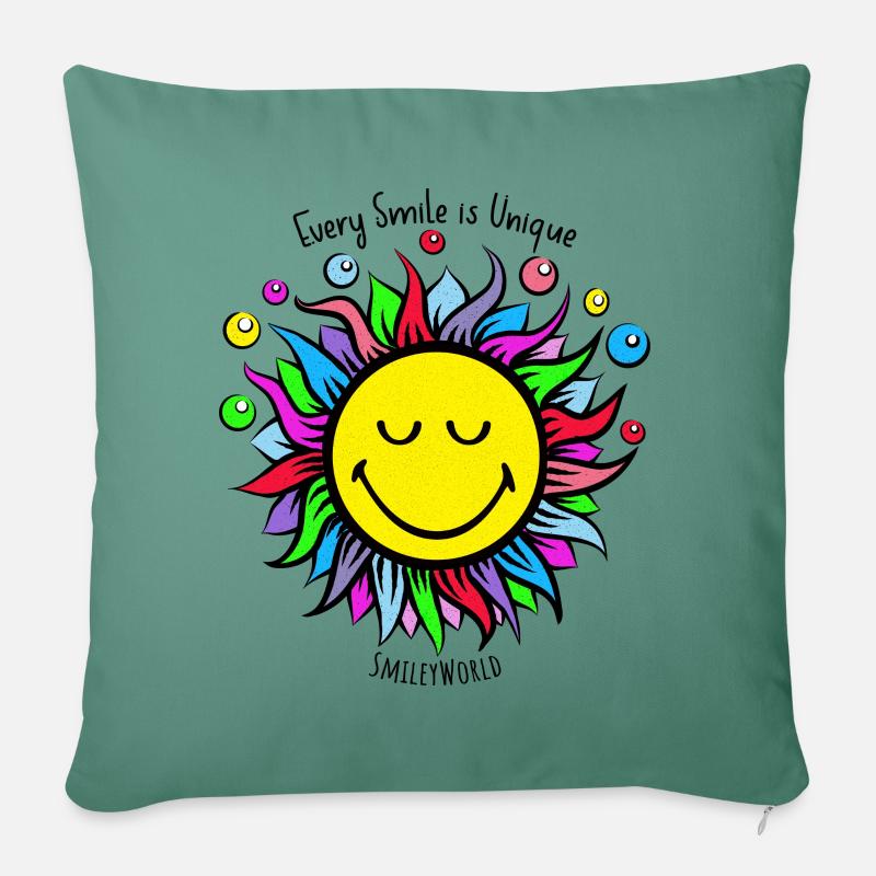 SmileyWorld_Unique Smile - Sofakissenbezug 45 x 45 cm - Tanngrün