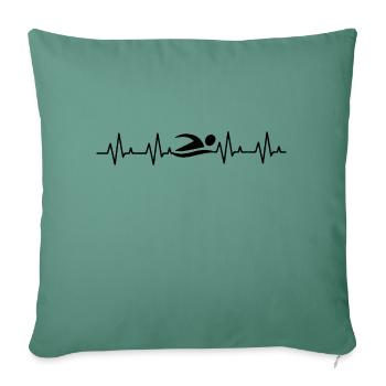 Triathlon Swim Bike Run Marathonun - Sofa pillowcase 17,3'' x 17,3'' (45 x 45 cm) - cypress green - Front