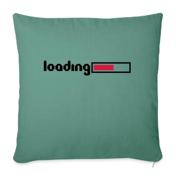 loading 8 bit pixel retro old games computer load - Sofa pillowcase 17,3'' x 17,3'' (45 x 45 cm) - cypress green - Front