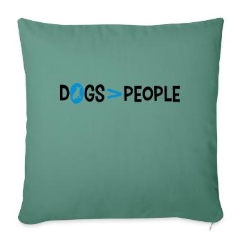 Logo Dogs People - Sofa pillowcase 17,3'' x 17,3'' (45 x 45 cm) - cypress green - Front