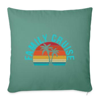 Family Cruise - Sofa pillowcase 17,3'' x 17,3'' (45 x 45 cm) - cypress green - Front