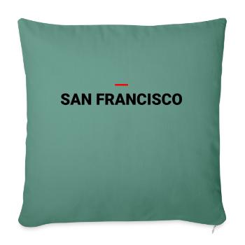 SAN FRANCISCO - Sofa pillowcase 17,3'' x 17,3'' (45 x 45 cm) - cypress green - Front