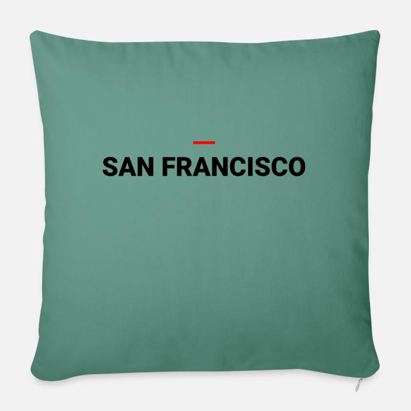 SAN FRANCISCO - Sofakissenbezug 45 x 45 cm - Tanngrün