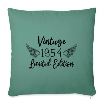 Anniversaire 1954 né en 1954 meilleure année 1954 - Housse de coussin décorative 45 x 45 cm - vert sapin - Devant