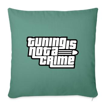 Tuning is not a Crime (Colors changeable) - Sofa pillowcase 17,3'' x 17,3'' (45 x 45 cm) - cypress green - Front