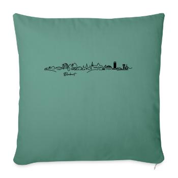 Skyline Brabant - BLACK (Multi Color Vector) - Sofa pillowcase 17,3'' x 17,3'' (45 x 45 cm) - cypress green - Front