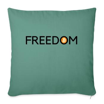 Freedom Bitcoin - Sofakissenbezug 45 x 45 cm - Tanngrün - Vorne