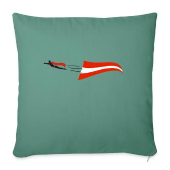Supermen autrichiens - Housse de coussin décorative 45 x 45 cm - vert sapin - Devant