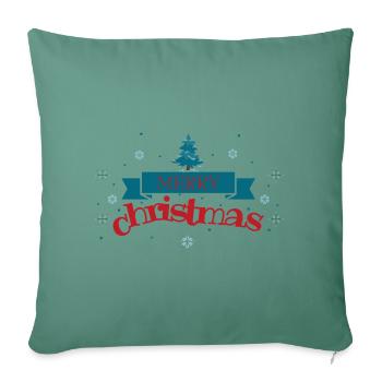 MERRY CHRISTMAS - Housse de coussin décorative 45 x 45 cm - vert sapin - Devant