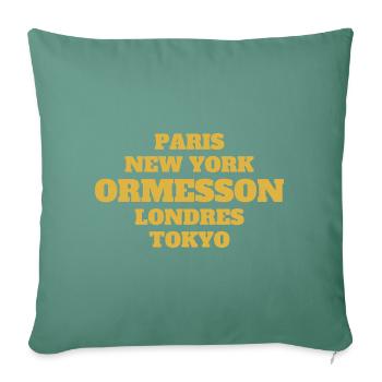 Ormesson Style - Unique streets, unique style. - Housse de coussin décorative 45 x 45 cm - vert sapin - Devant