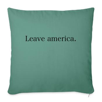 Leave america - Housse de coussin décorative 45 x 45 cm - vert sapin - Devant