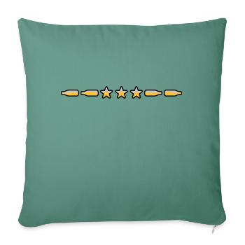 Ligne de démarcation des bouteilles de bière Star - Housse de coussin décorative 45 x 45 cm - vert sapin - Devant