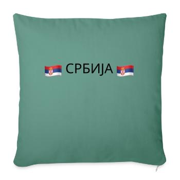 Србија - Housse de coussin décorative 45 x 45 cm - vert sapin - Devant