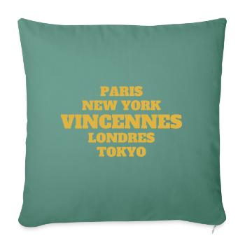 Vincennes Style - Unique streets, unique style. - Housse de coussin décorative 45 x 45 cm - vert sapin - Devant