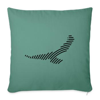Silhouette d’un aigle - Housse de coussin décorative 45 x 45 cm - vert sapin - Devant