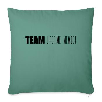 spass team lifetime member mitglied freunde gruppe - Housse de coussin décorative 45 x 45 cm - vert sapin - Devant
