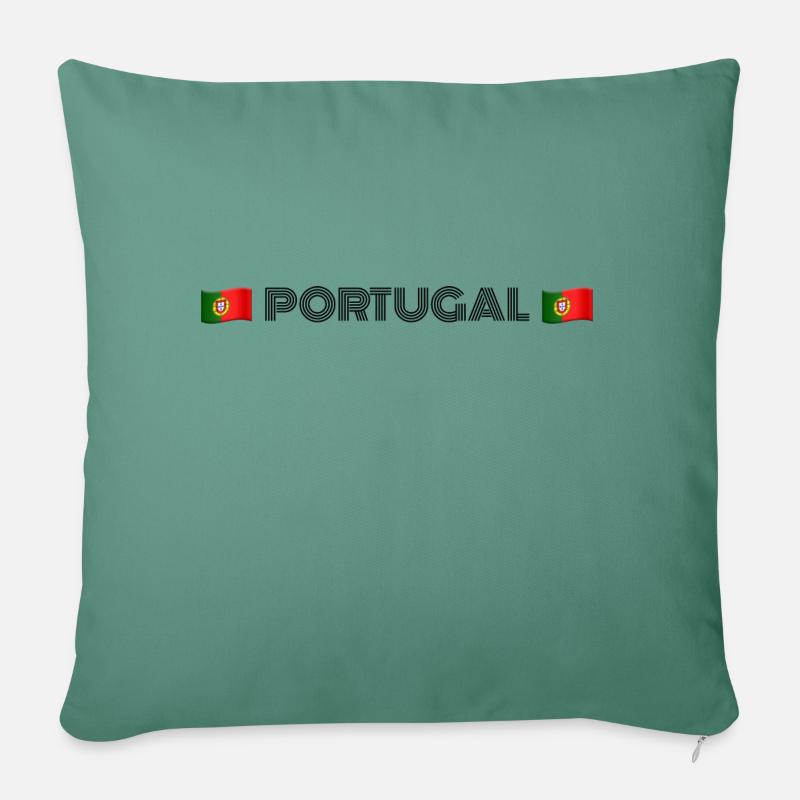 PORTUGAL - Sofakissenbezug 45 x 45 cm - Tanngrün